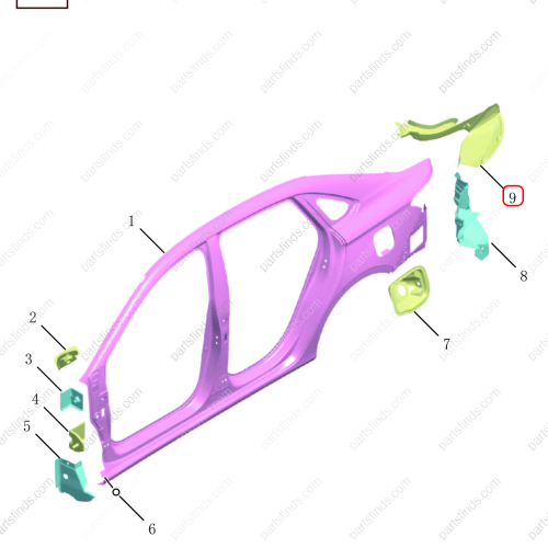 GEELY Tailgate water channel OEM 5038093600C15 / 8890738791C15 FOR  Emgrand