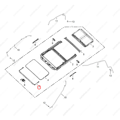 MG Sunroof deflector OEM 50030549 FOR  MG350 MG5