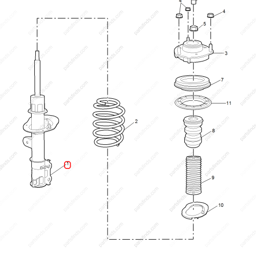 MG Shock absorber OEM 10242085 FOR  MG ZS