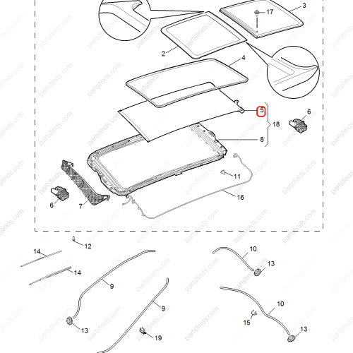 MG Sunroof sunshade OEM 10262604ASA FOR  MG ZS