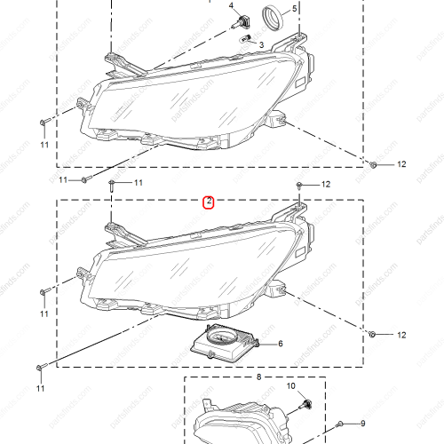 MG Headlight OEM 10831644 FOR  MG HS