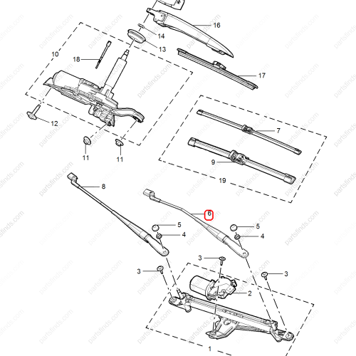 MG Wiper arm OEM 10324821 FOR  MG HS