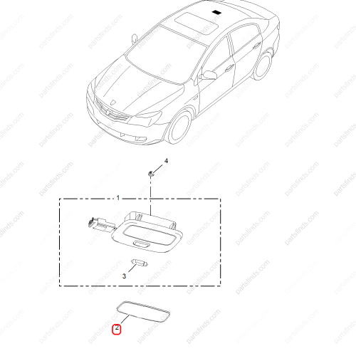 MG Reading light cover OEM 10282504 FOR  MG350 MG5 MG GS