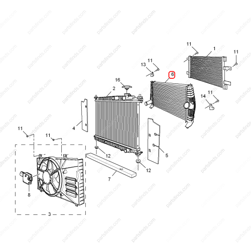 MG Intercooler OEM 30037244 FOR  MG350 MG5