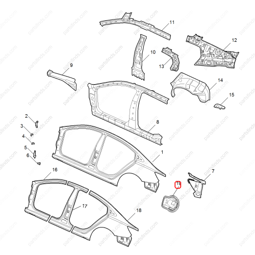 MG Fuel tank cap base OEM 10437627SEPP FOR  MG5