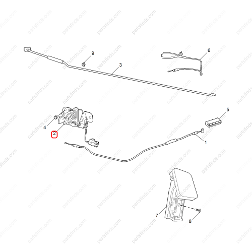 MG Hood lock OEM 10451723 FOR  MG5