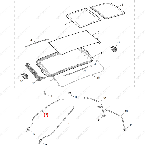 MG Sunroof drain pipe OEM 10424607 FOR  MG HS