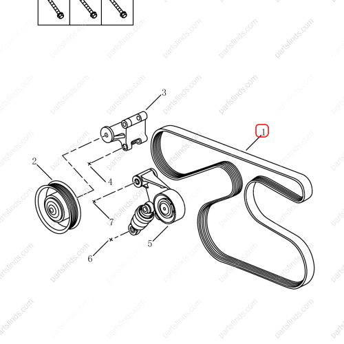 GEELY Engine belt OEM 1073002300 / 1016050431 FOR  Emgrand GT