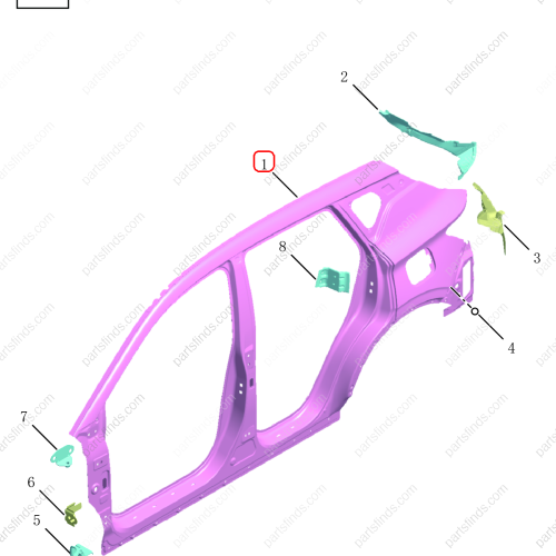 GEELY Side panel OEM 5038059700C15 / 6600156680C15 FOR  Coolray