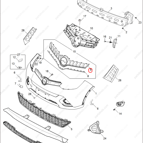 MG Front grille OEM 10252883 FOR  MG GS