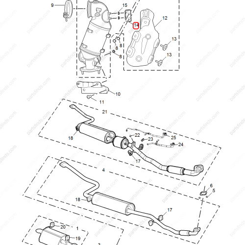 MG Exhaust pipe bracket OEM 10375280 FOR  MG ZS