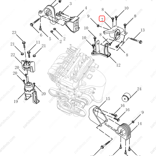 GEELY Engine mount OEM 1077044200 / 1016020345 FOR  Emgrand GT