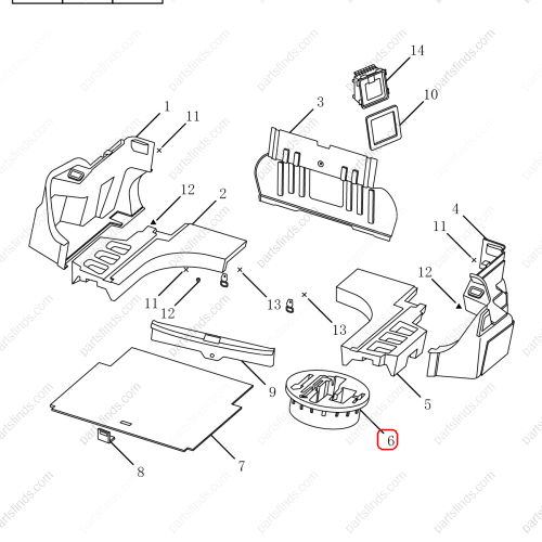 GEELY Glove box OEM 6064004600742 / 101803414801742 FOR  Emgrand GT