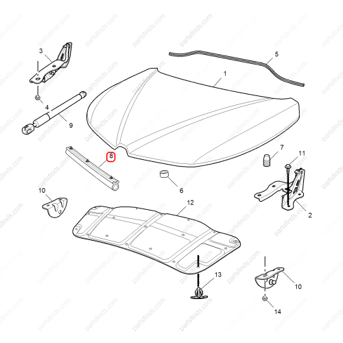 MG Hood rubber strip OEM 10064685 FOR  MG5