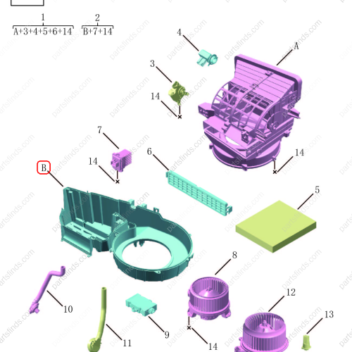 GEELY Blower housing OEM 8022024400 / 6600167035 FOR  OKAVANGO