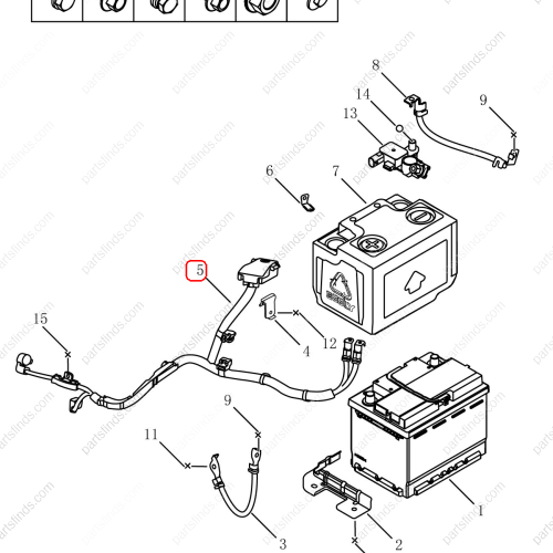 GEELY Battery cable OEM 7048040700 / 1117001060 FOR  Binrui