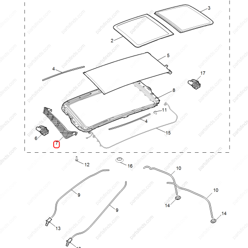 MG Sunroof deflector OEM 10453926 FOR  RX8 MG HS RX5