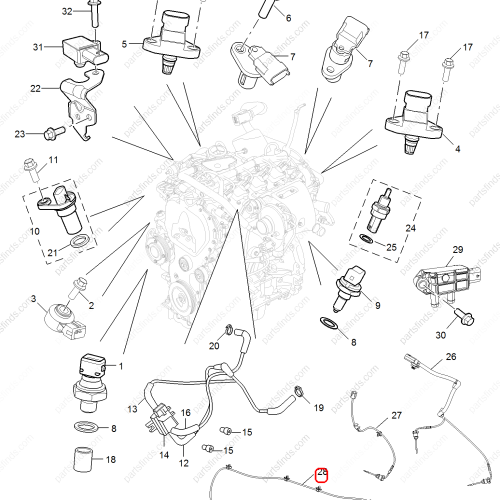 MG Exhaust temperature sensor OEM 10676400 FOR  MG HS