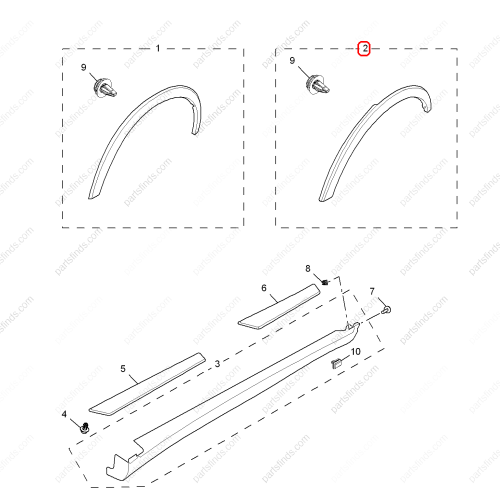 MG Wheel eyebrow OEM 10096163 FOR  MG GS