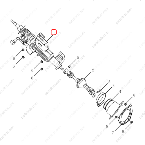 GEELY Steering column OEM 4030002300 / 1064030314 FOR  Emgrand GT