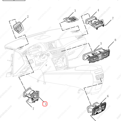GEELY A/C Air Vent Grille OEM 6035002500742 / 106803029600742 FOR  Emgrand GT