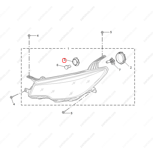 MG Front headlight back cover OEM 10368589 FOR  MG ZS