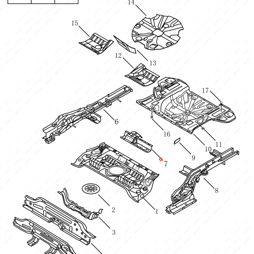 GEELY Floor beam OEM 5015097300C15 / 6600128585C15 FOR  Coolray