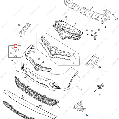 MG Front headlight washer cover OEM 10268376 FOR  MG GS