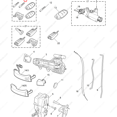 MG Full car lock OEM 10953849RMK FOR  MG ZS