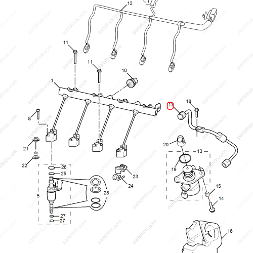 MG High-pressure fuel pump oil pipe OEM 10282317 FOR  MG6 RX5