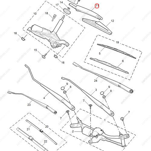 MG Wiper arm OEM 10341838 FOR  MG ZS