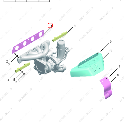 GEELY Exhaust Manifold Gasket OEM 2048003100 / 1016053866 FOR  OKAVANGO Emgrand X7 Sport