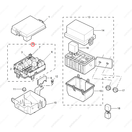 MG Fuse box OEM 30038010 FOR  MG5