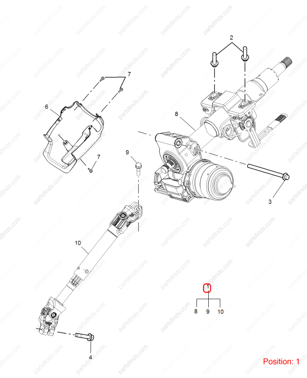 MG Steering column OEM 10513392 FOR MG GS