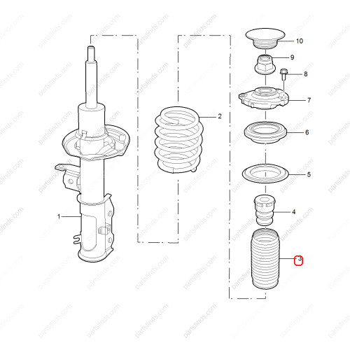 MG Shock absorber dust cover OEM 10401261 FOR  MG HS