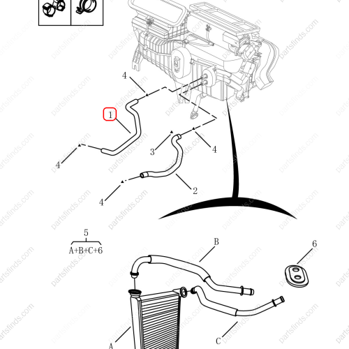 GEELY Coolant Inlet Hose OEM 8017002400 / 1017025243 FOR  Emgrand X7 Sport