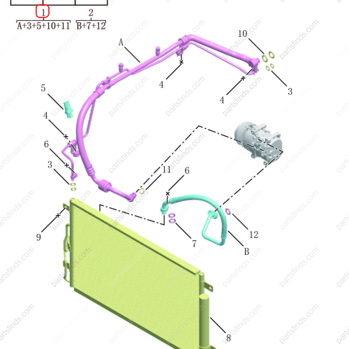 GEELY A/C Refrigerant Suction Hose OEM 8010091500 / 8891779351 FOR  Emgrand