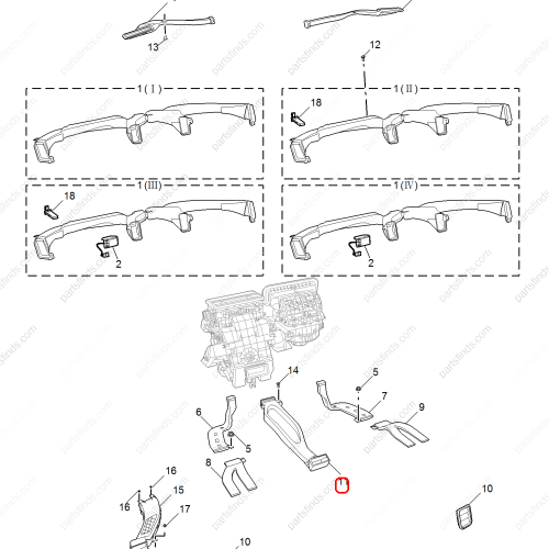 MG Air conditioning duct OEM 10196354 FOR  MG6
