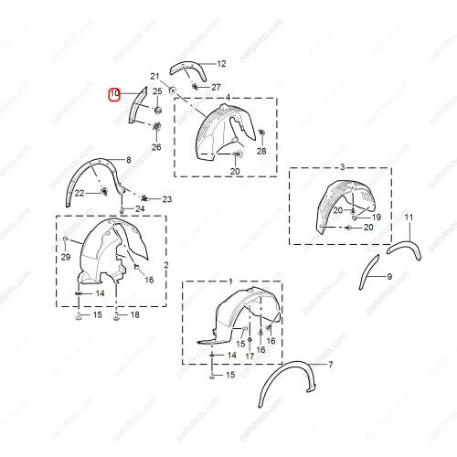 MG Door wheel brow OEM 10395320 FOR  MG HS