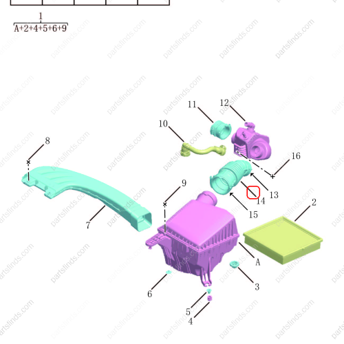 GEELY Air Intake Hose OEM 2032057800 / 1116001022 FOR  Binrui