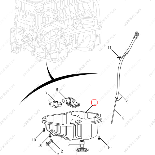 GEELY Engine oil pan OEM 101605040701 FOR  Emgrand GT