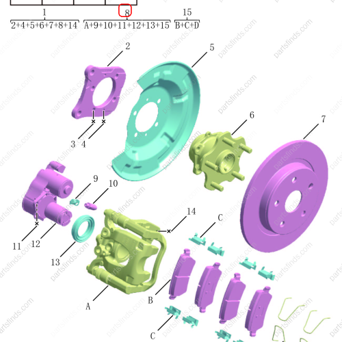 GEELY Brake assembly OEM 4050079900 / 8889484829 FOR  Emgrand