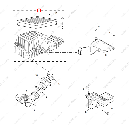 MG Air Filter Housing Assembly OEM 30000026 FOR  MG550 MG6