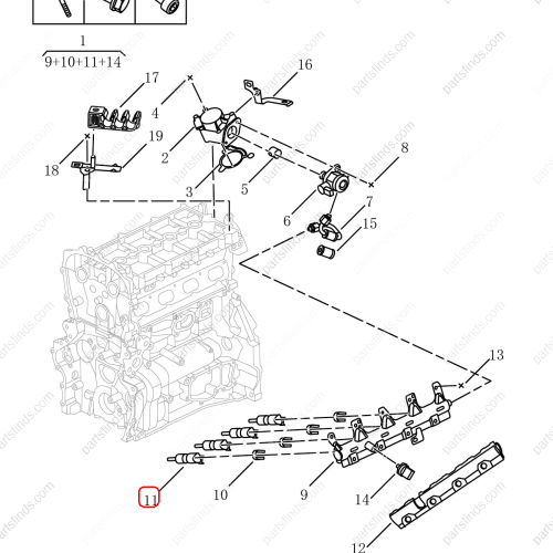 GEELY Fuel injector OEM 2022004000 / 1016056343 FOR  Emgrand X7 Sport