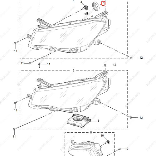 MG Front headlight back cover OEM 10393495 FOR  MG HS