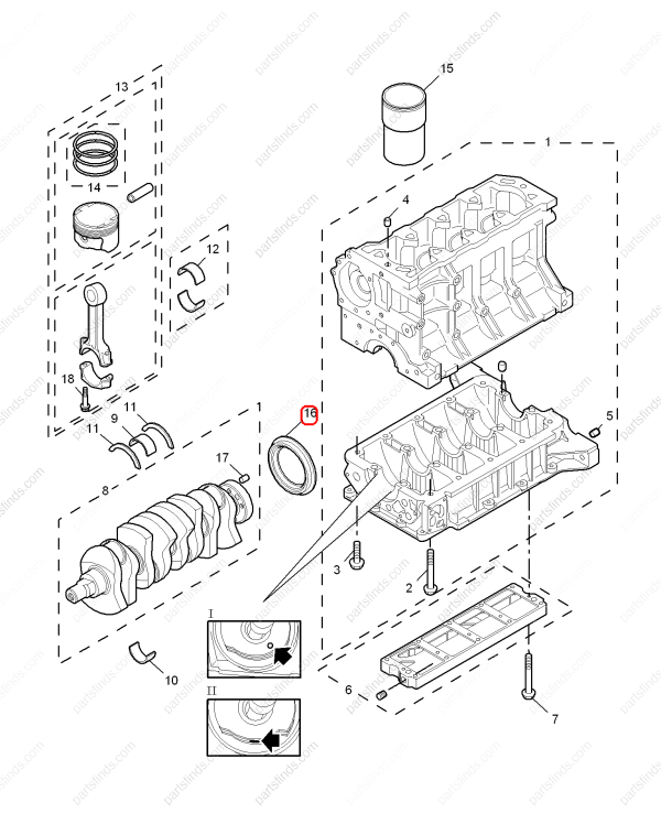 MG Crankshaft oil seal OEM 10003548 FOR MG550 MG6