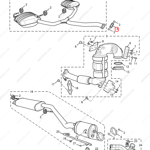 MG Exhaust Catalytic Converter Gasket OEM 10225920 FOR  RX8 MG HS