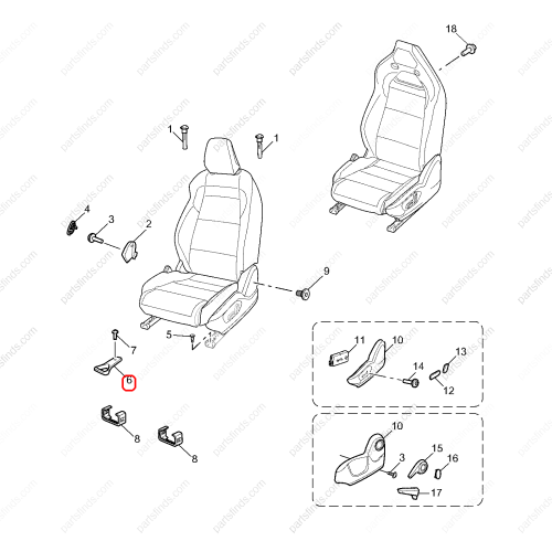 MG Seat adjustment handle OEM 10513761PHD FOR  MG HS MG GT