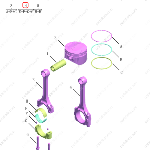 GEELY Connecting rod OEM 1016050760 FOR  Emgrand