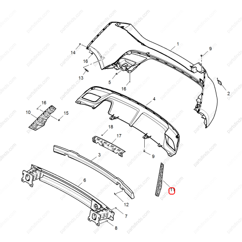 MG Bumper Cover Bracket OEM 30031142 FOR  MG5